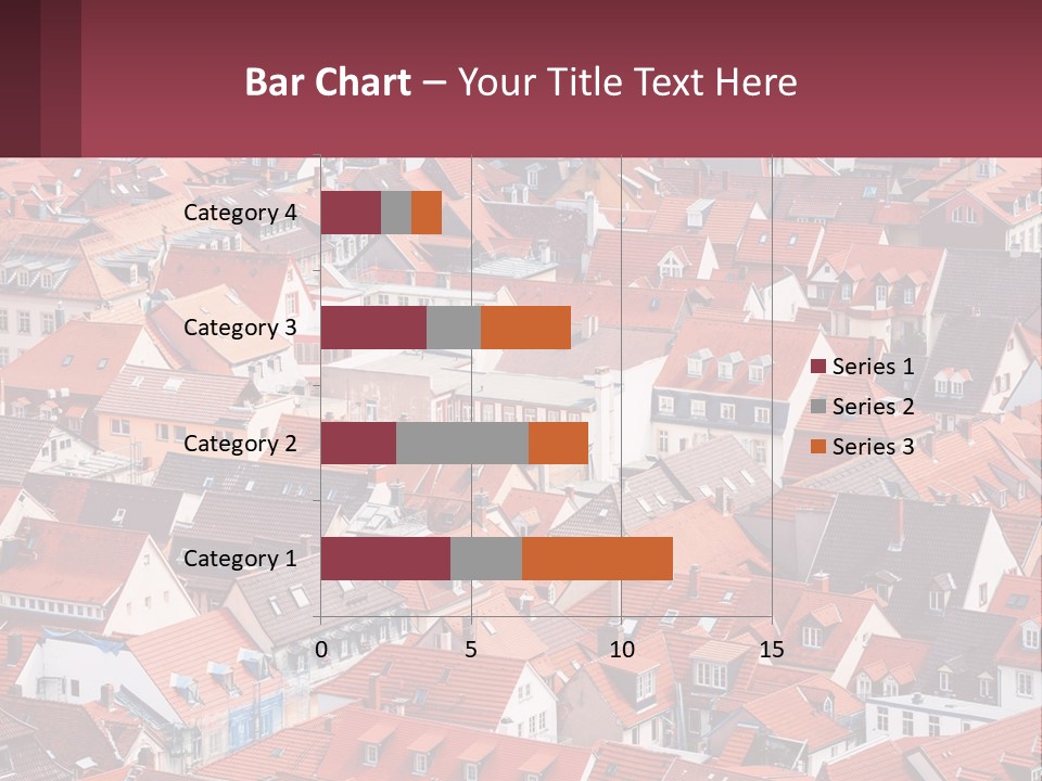 A Large Group Of Buildings With Red Roofs PowerPoint Template
