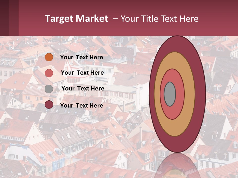 A Large Group Of Buildings With Red Roofs PowerPoint Template