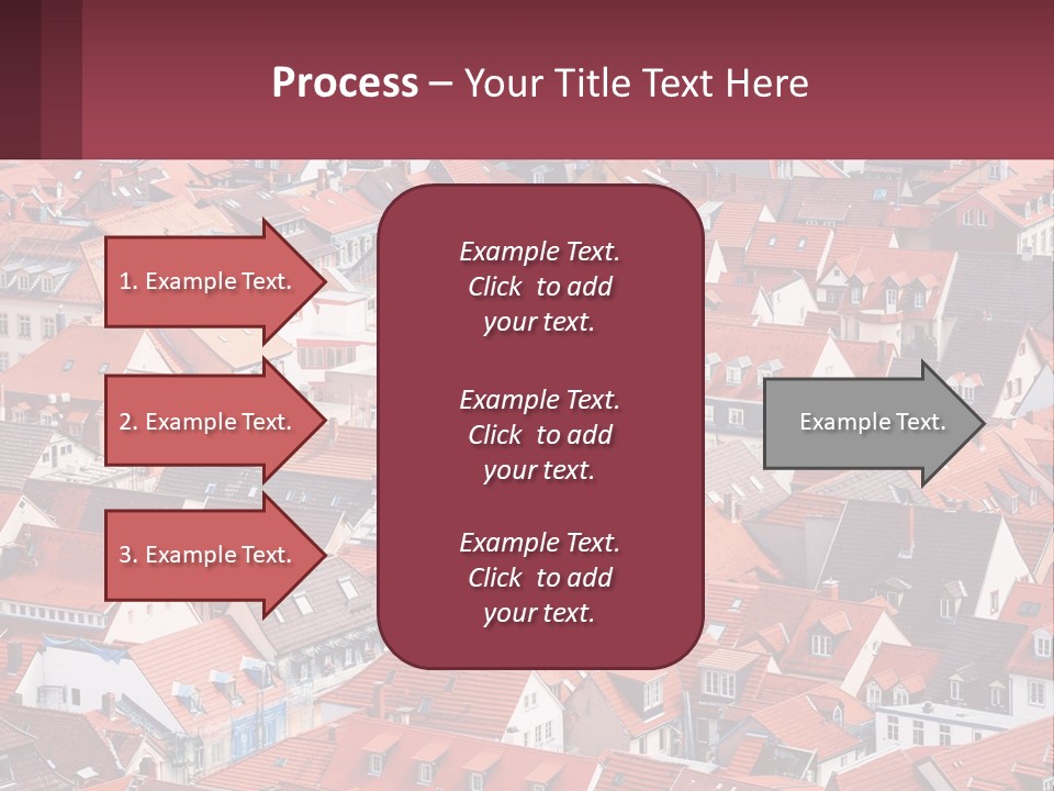 A Large Group Of Buildings With Red Roofs PowerPoint Template