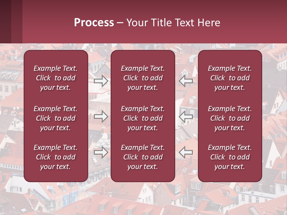 A Large Group Of Buildings With Red Roofs PowerPoint Template
