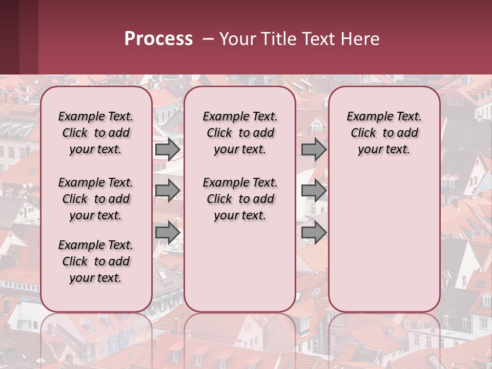 A Large Group Of Buildings With Red Roofs PowerPoint Template