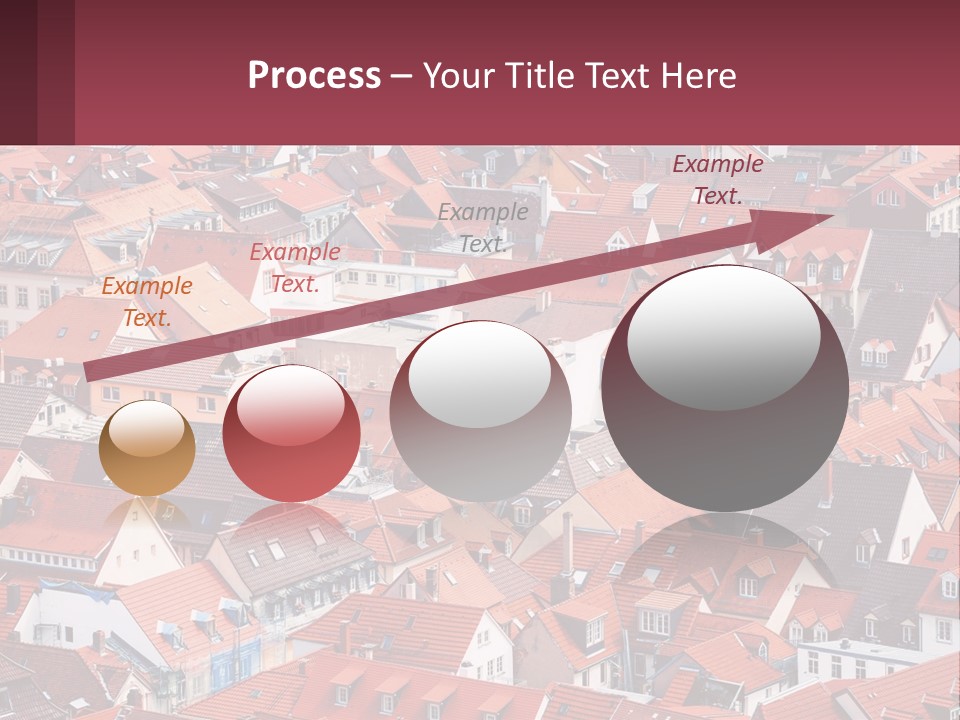 A Large Group Of Buildings With Red Roofs PowerPoint Template