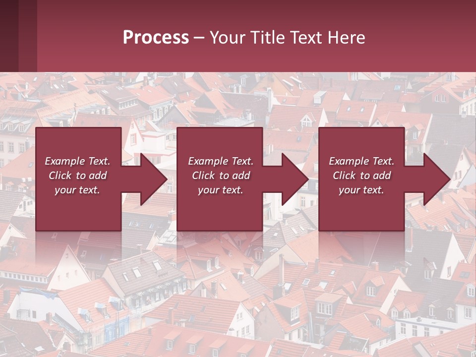 A Large Group Of Buildings With Red Roofs PowerPoint Template