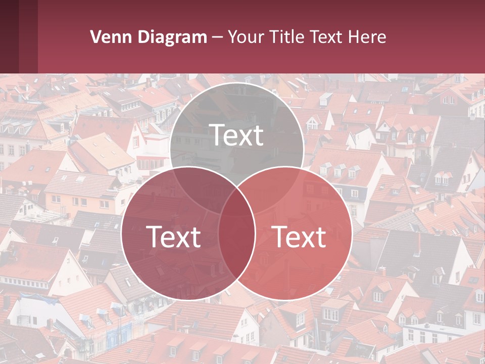 A Large Group Of Buildings With Red Roofs PowerPoint Template