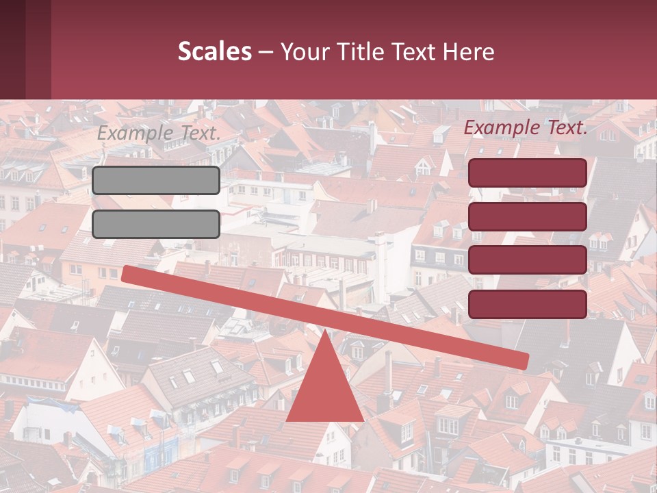 A Large Group Of Buildings With Red Roofs PowerPoint Template
