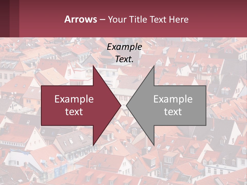 A Large Group Of Buildings With Red Roofs PowerPoint Template