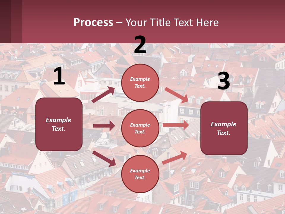 A Large Group Of Buildings With Red Roofs PowerPoint Template