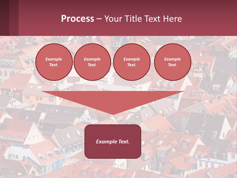 A Large Group Of Buildings With Red Roofs PowerPoint Template
