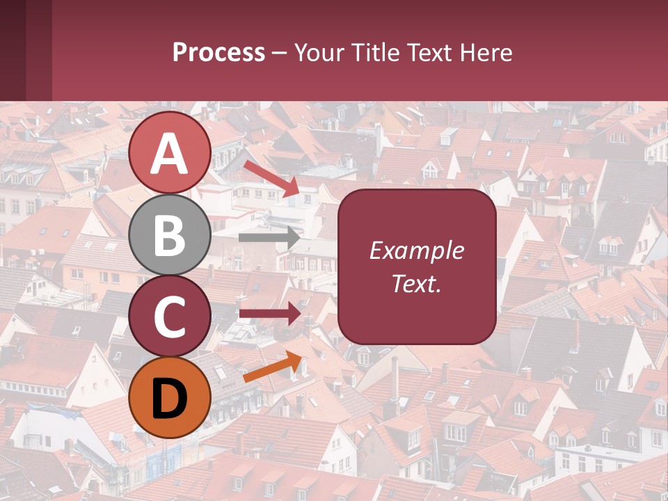 A Large Group Of Buildings With Red Roofs PowerPoint Template