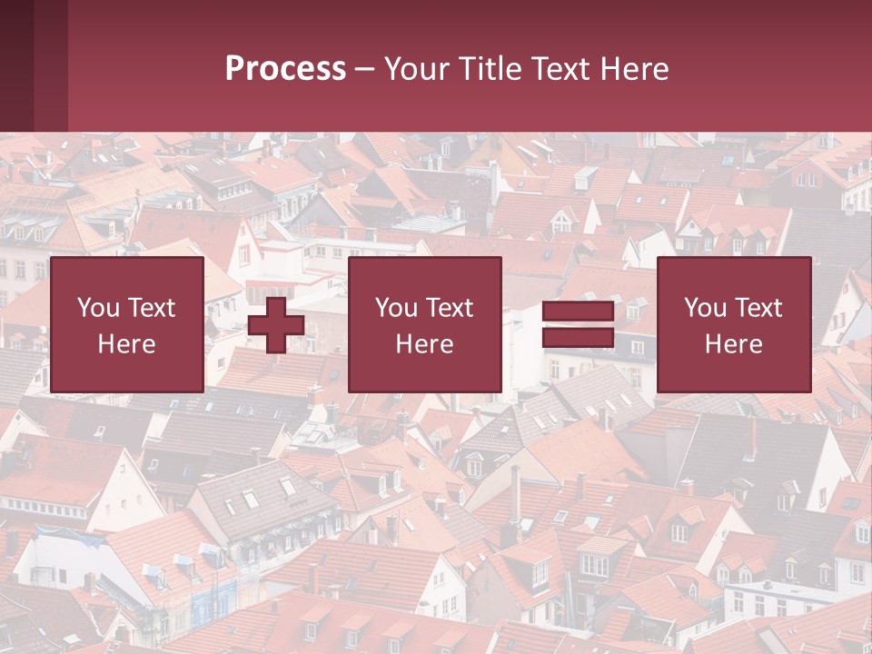 A Large Group Of Buildings With Red Roofs PowerPoint Template