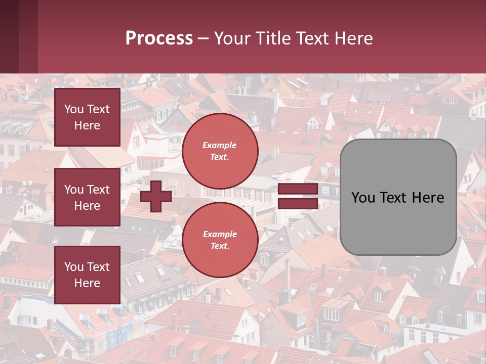 A Large Group Of Buildings With Red Roofs PowerPoint Template