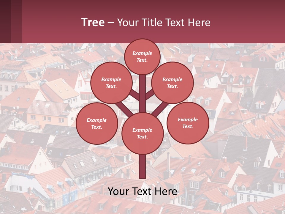 A Large Group Of Buildings With Red Roofs PowerPoint Template