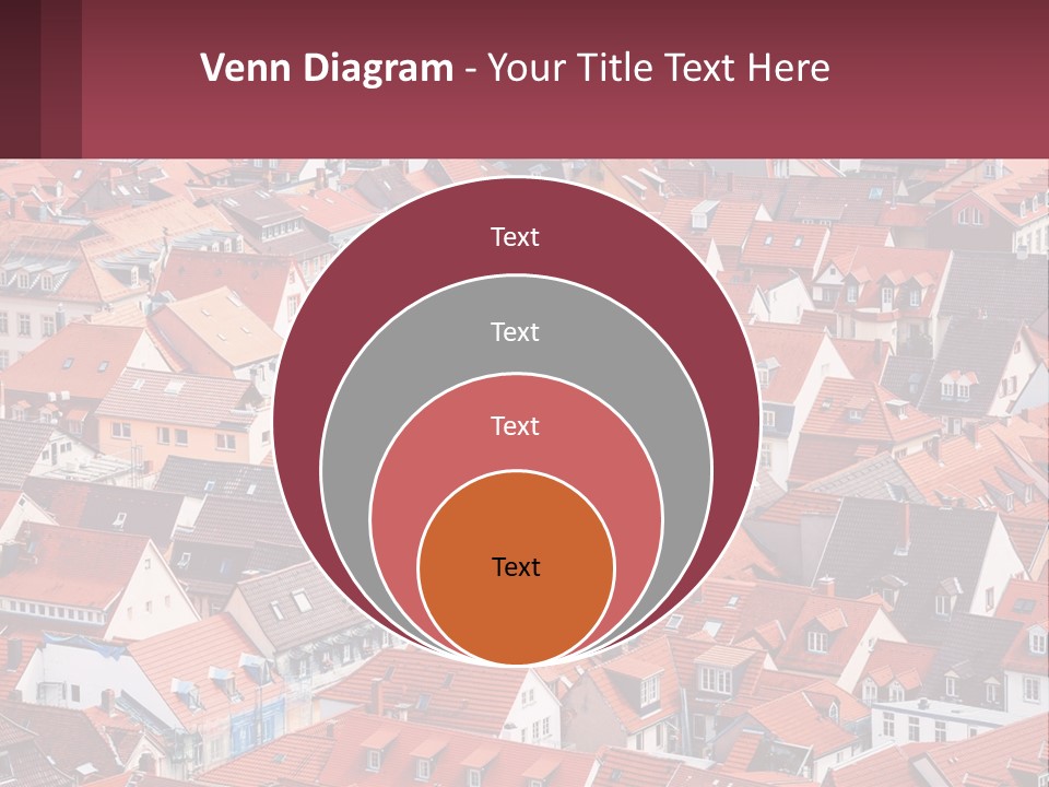 A Large Group Of Buildings With Red Roofs PowerPoint Template