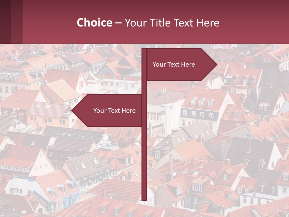 A Large Group Of Buildings With Red Roofs PowerPoint Template