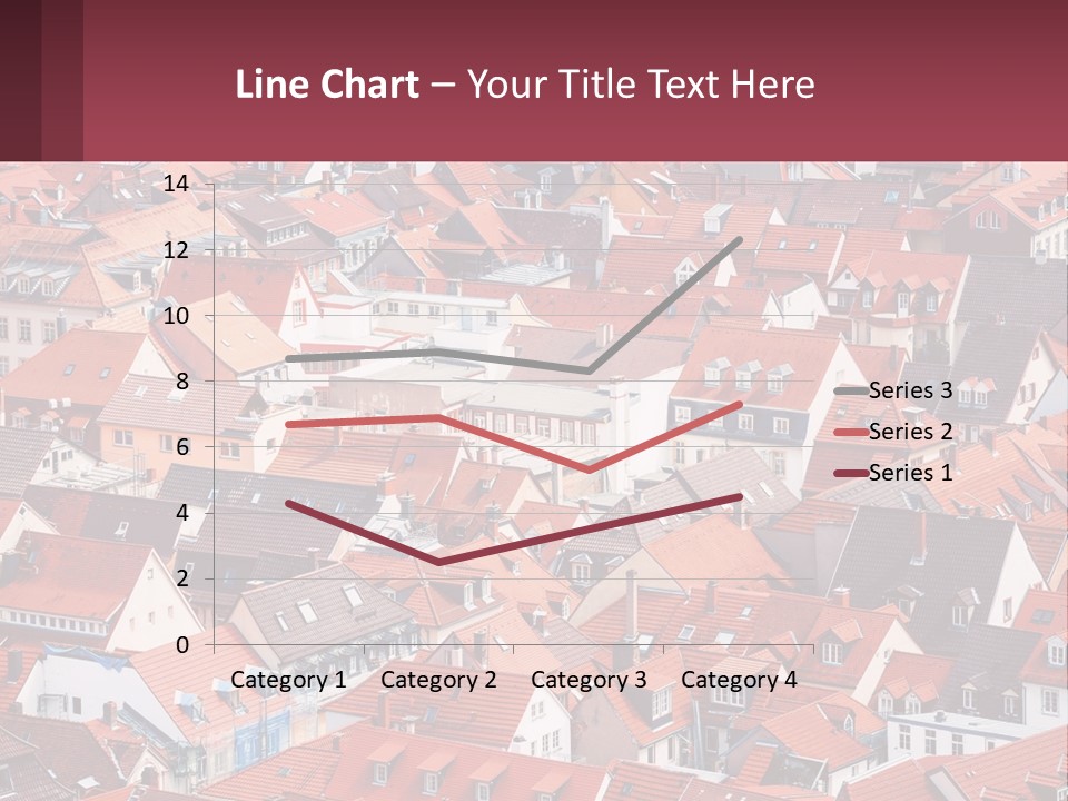 A Large Group Of Buildings With Red Roofs PowerPoint Template