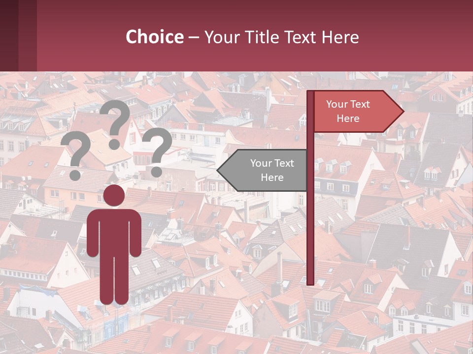 A Large Group Of Buildings With Red Roofs PowerPoint Template