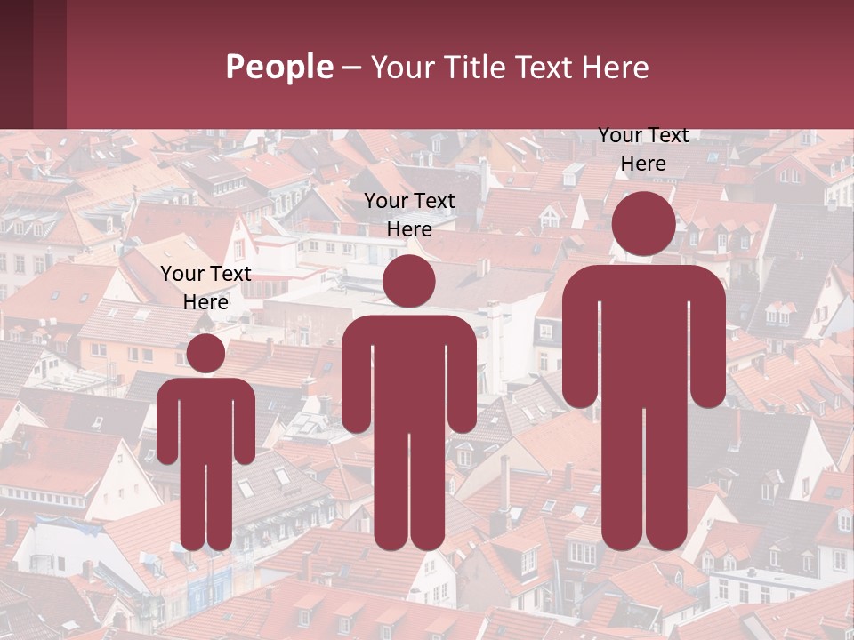 A Large Group Of Buildings With Red Roofs PowerPoint Template