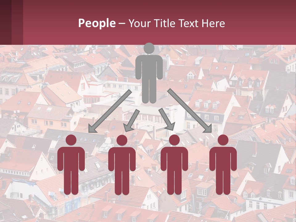 A Large Group Of Buildings With Red Roofs PowerPoint Template