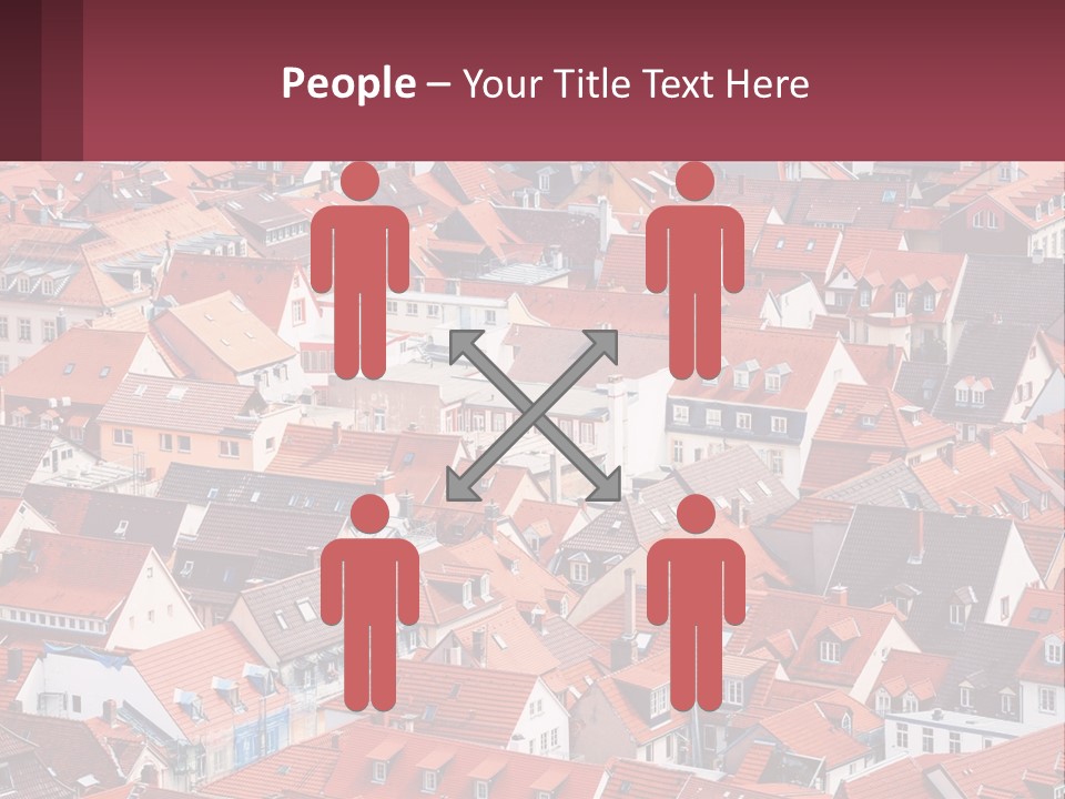 A Large Group Of Buildings With Red Roofs PowerPoint Template