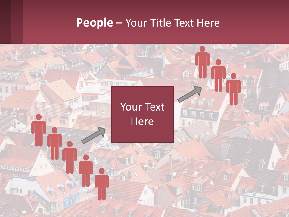 A Large Group Of Buildings With Red Roofs PowerPoint Template