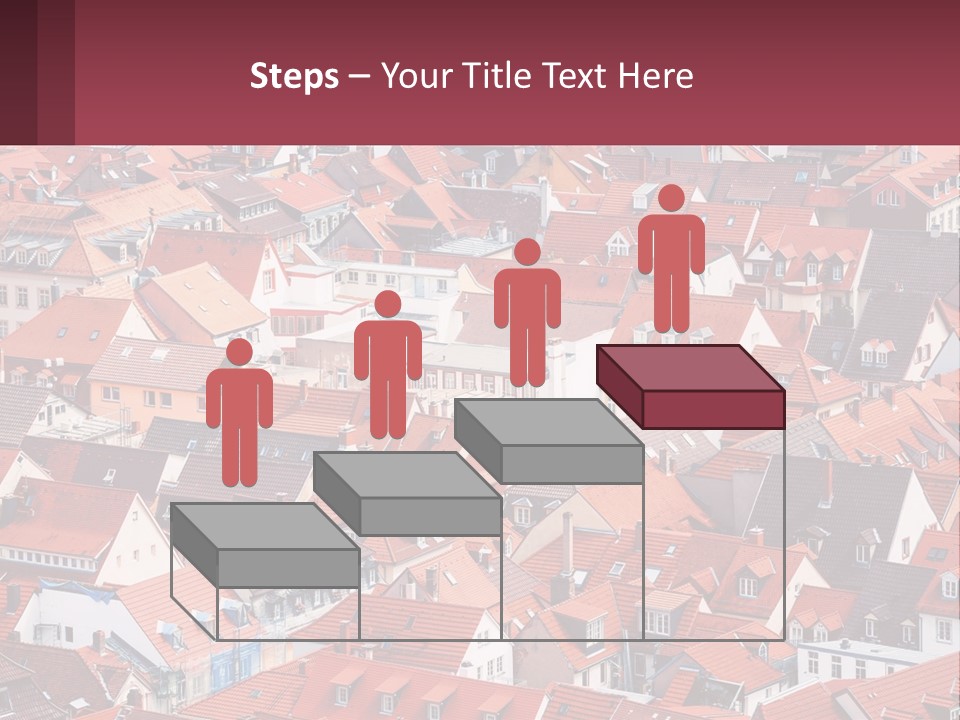 A Large Group Of Buildings With Red Roofs PowerPoint Template