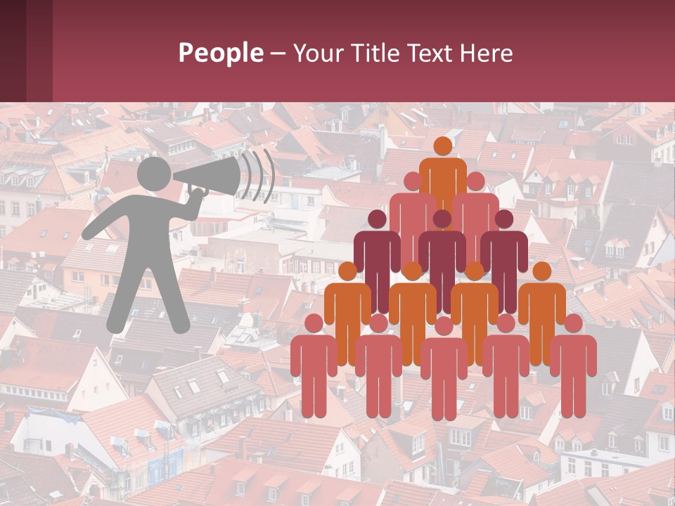 A Large Group Of Buildings With Red Roofs PowerPoint Template