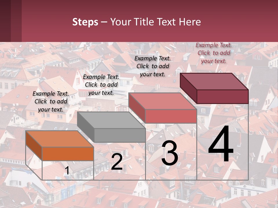 A Large Group Of Buildings With Red Roofs PowerPoint Template