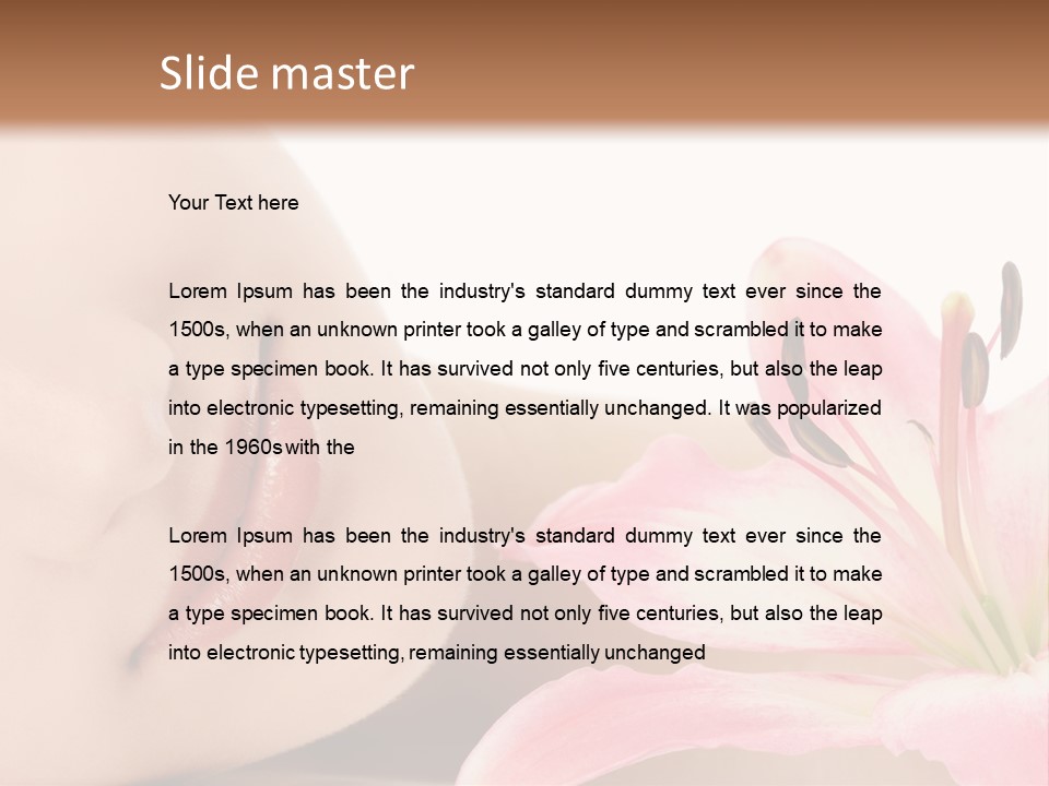 A Woman With A Flower In Her Hand Powerpoint Template PowerPoint Template