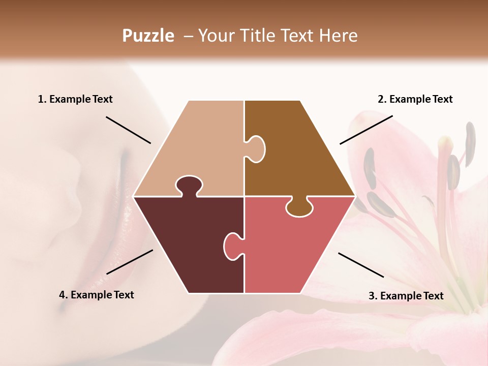 A Woman With A Flower In Her Hand Powerpoint Template PowerPoint Template