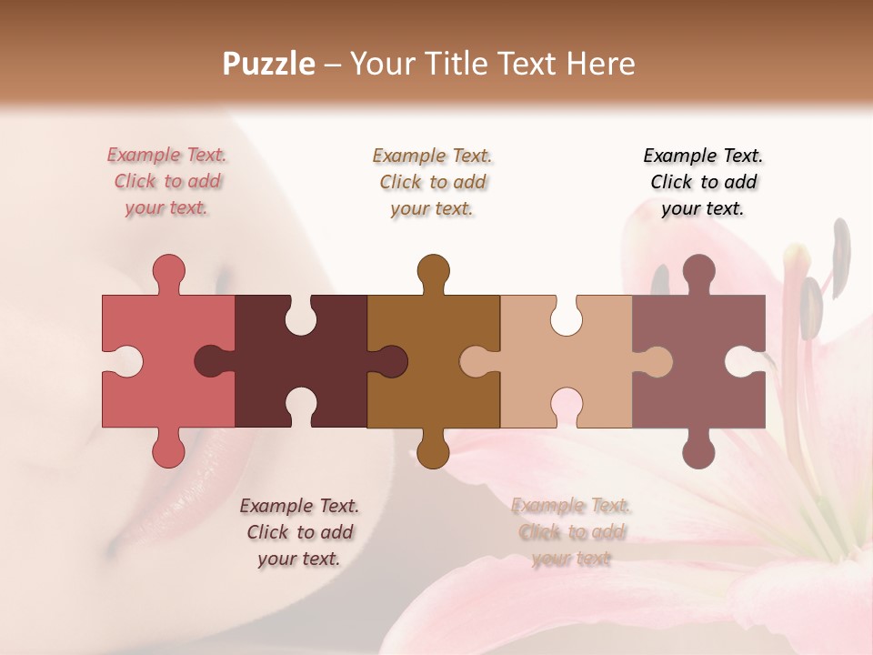 A Woman With A Flower In Her Hand Powerpoint Template PowerPoint Template