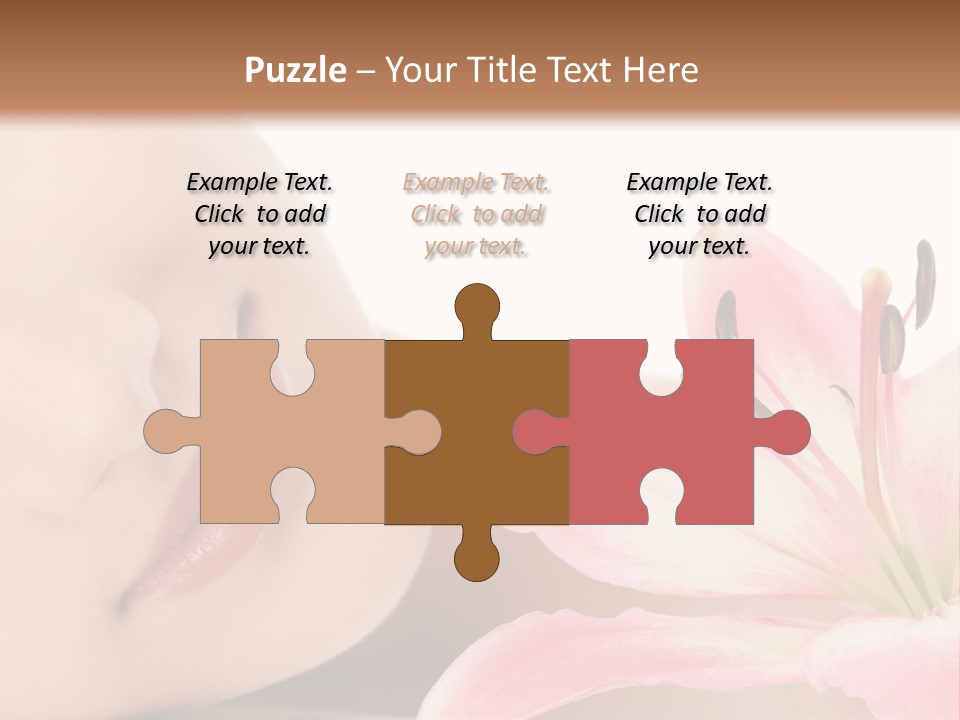 A Woman With A Flower In Her Hand Powerpoint Template PowerPoint Template