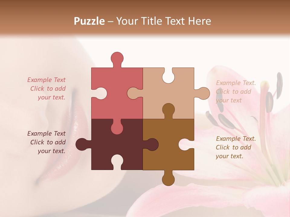 A Woman With A Flower In Her Hand Powerpoint Template PowerPoint Template