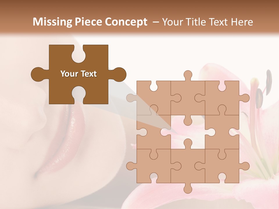 A Woman With A Flower In Her Hand Powerpoint Template PowerPoint Template