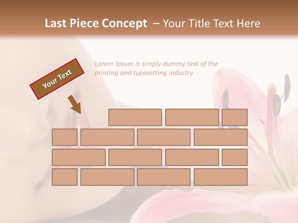 A Woman With A Flower In Her Hand Powerpoint Template PowerPoint Template