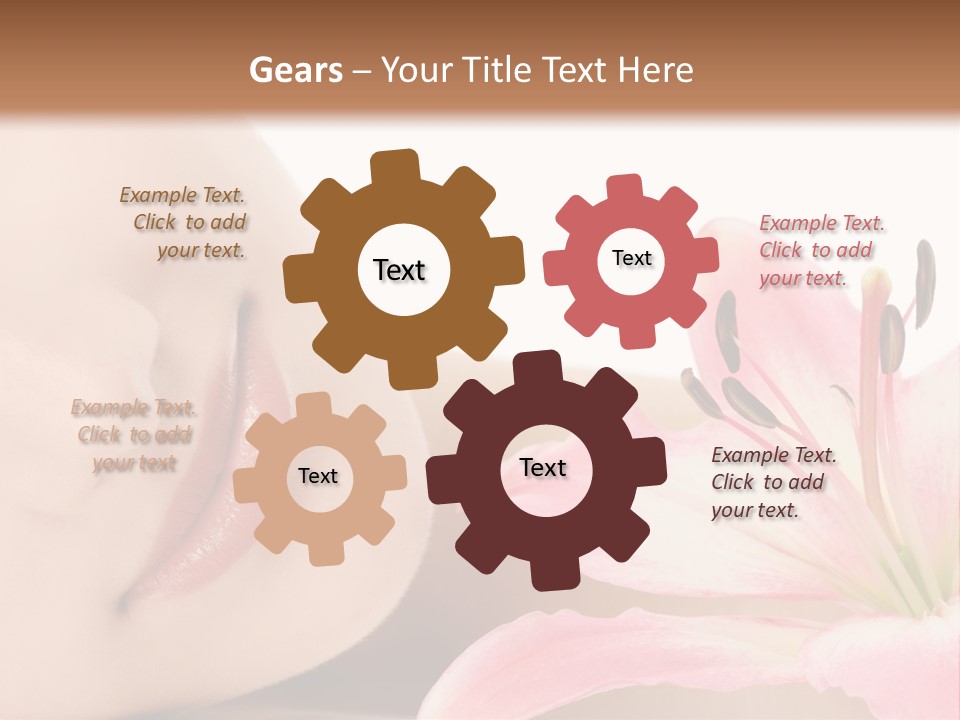 A Woman With A Flower In Her Hand Powerpoint Template PowerPoint Template