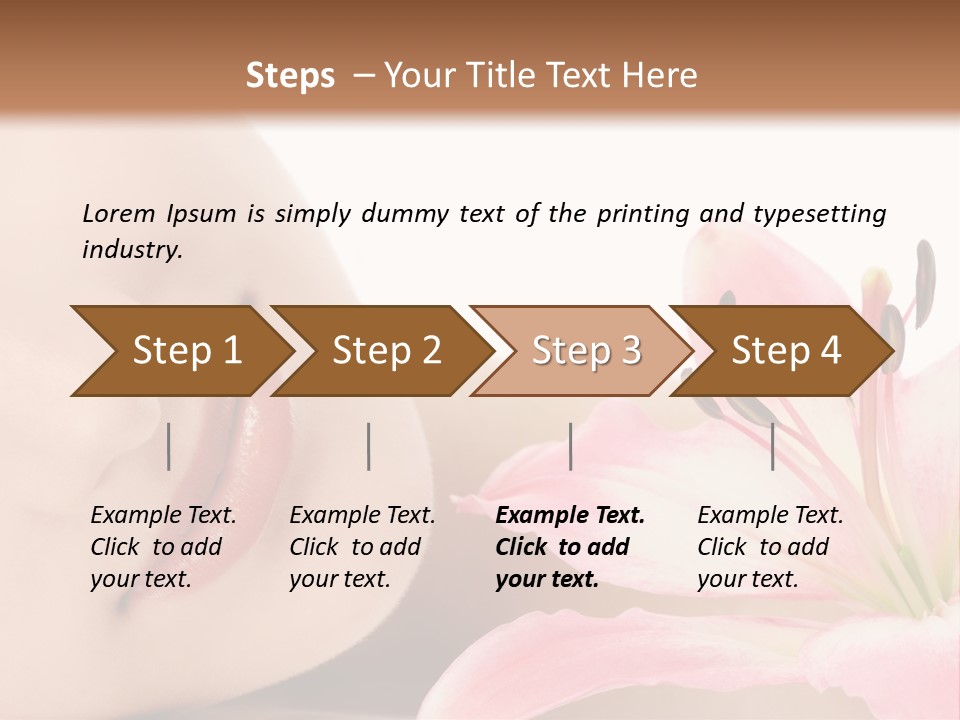 A Woman With A Flower In Her Hand Powerpoint Template PowerPoint Template