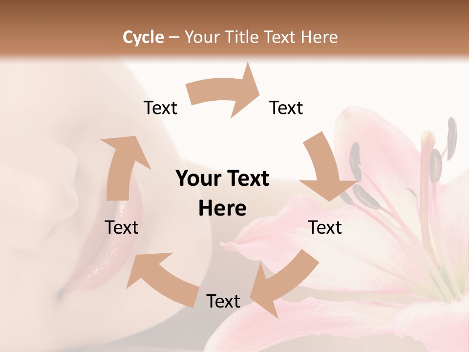 A Woman With A Flower In Her Hand Powerpoint Template PowerPoint Template