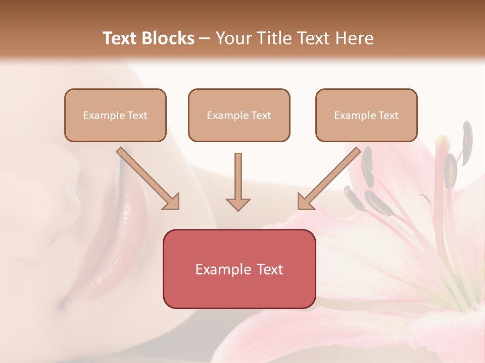 A Woman With A Flower In Her Hand Powerpoint Template PowerPoint Template