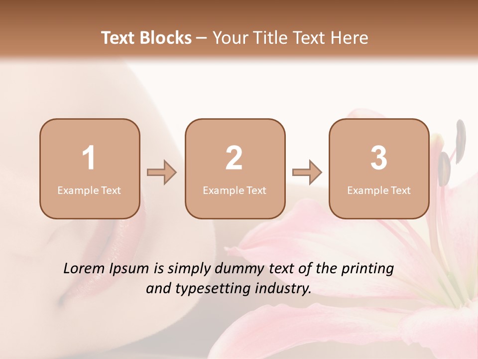 A Woman With A Flower In Her Hand Powerpoint Template PowerPoint Template