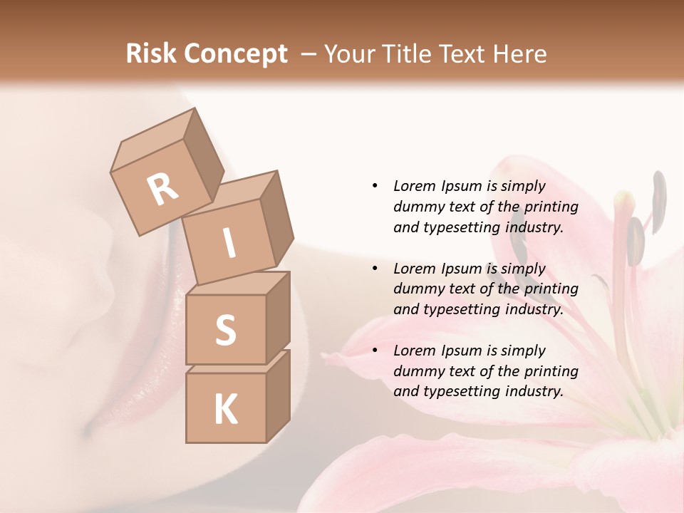 A Woman With A Flower In Her Hand Powerpoint Template PowerPoint Template