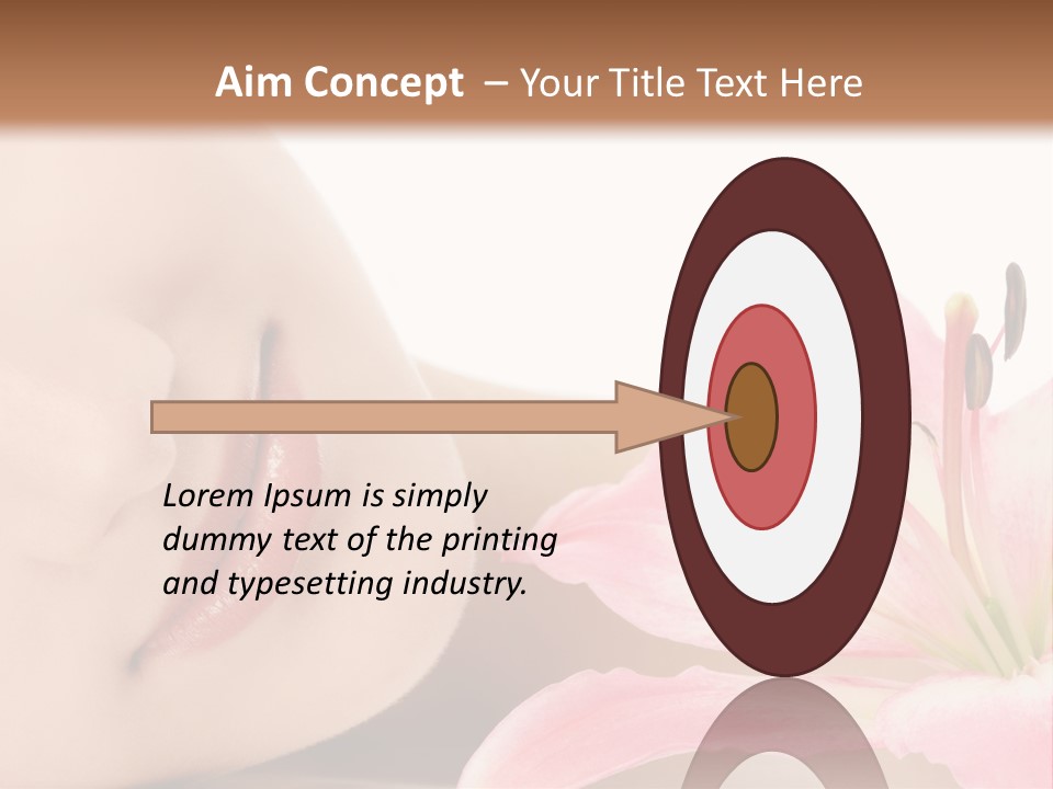 A Woman With A Flower In Her Hand Powerpoint Template PowerPoint Template