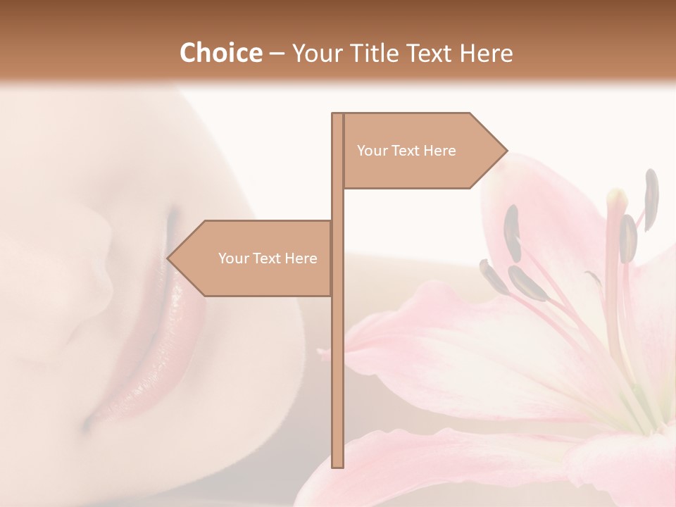 A Woman With A Flower In Her Hand Powerpoint Template PowerPoint Template