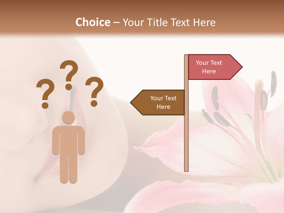 A Woman With A Flower In Her Hand Powerpoint Template PowerPoint Template
