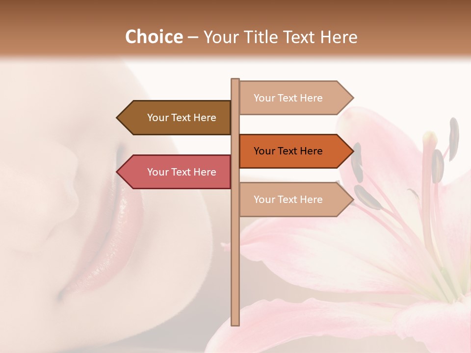 A Woman With A Flower In Her Hand Powerpoint Template PowerPoint Template