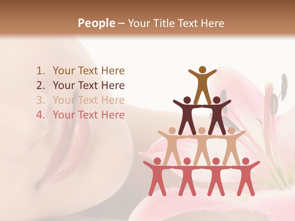 A Woman With A Flower In Her Hand Powerpoint Template PowerPoint Template