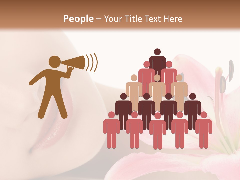 A Woman With A Flower In Her Hand Powerpoint Template PowerPoint Template