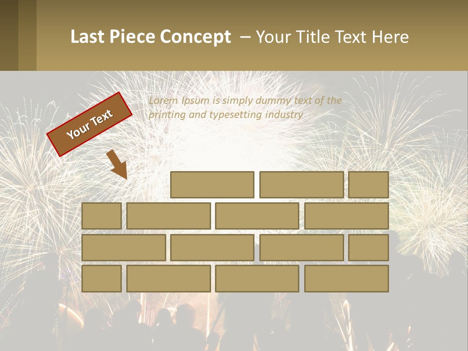 A Group Of People Watching A Fireworks Display PowerPoint Template
