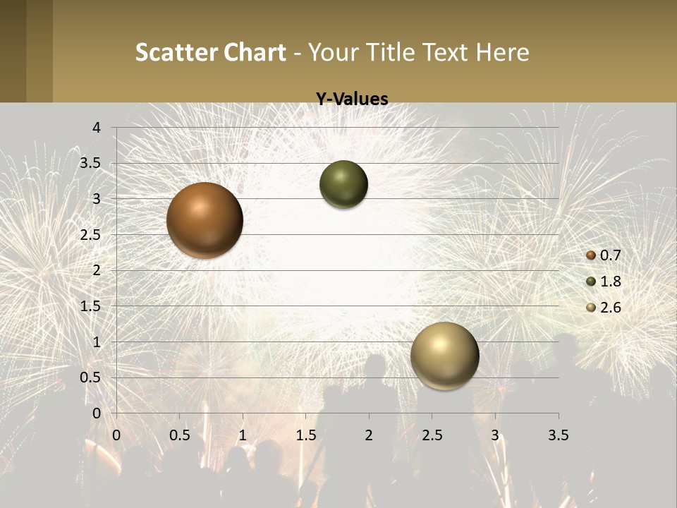 A Group Of People Watching A Fireworks Display PowerPoint Template