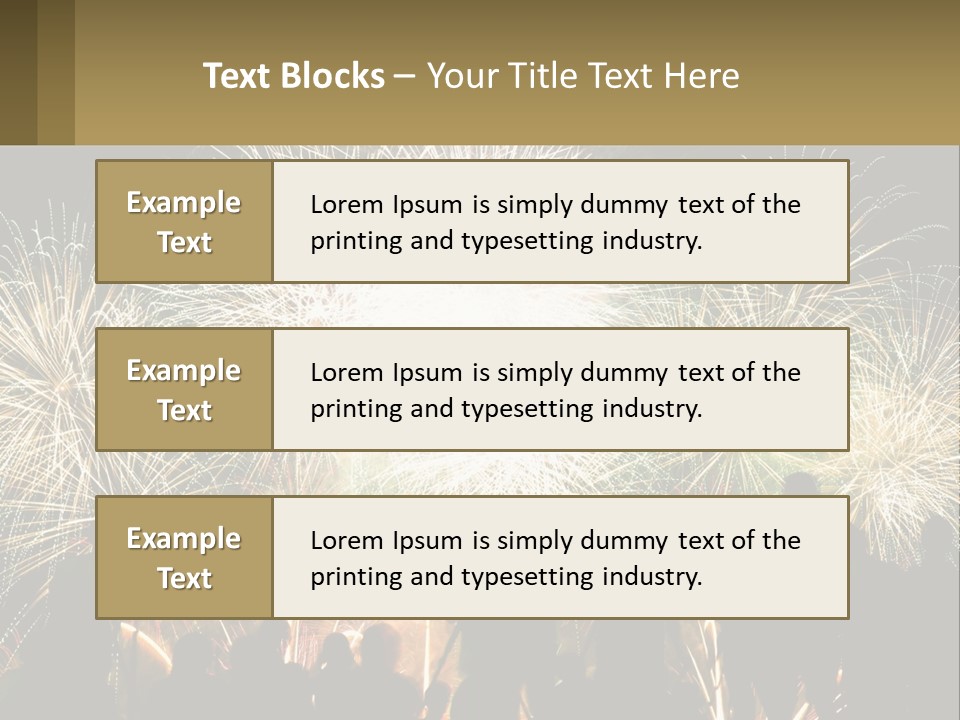 A Group Of People Watching A Fireworks Display PowerPoint Template