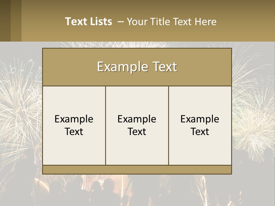 A Group Of People Watching A Fireworks Display PowerPoint Template